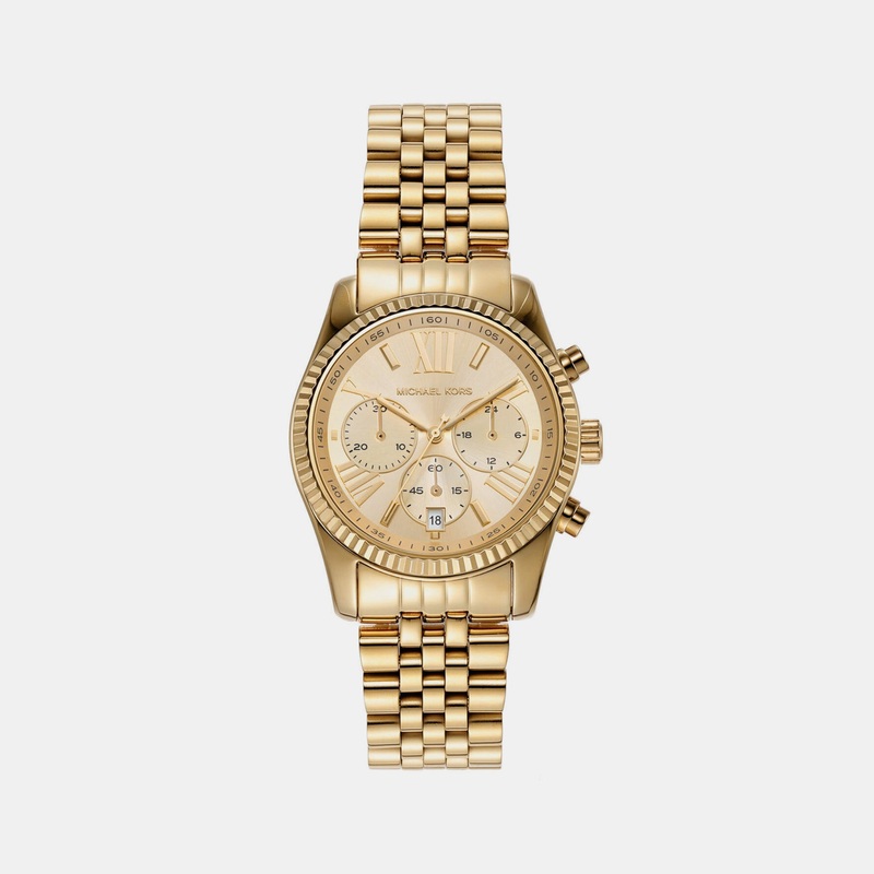 Women's Gold Chronograph Stainless Steel Watch MK7378