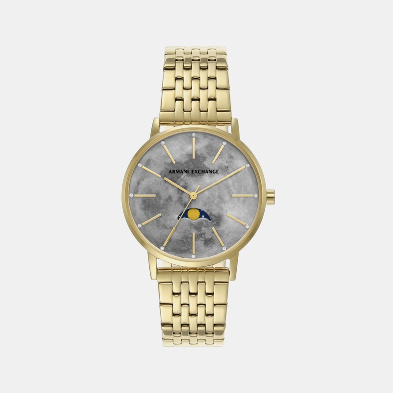 Women's Grey Analog Stainless Steel Watch AX5586