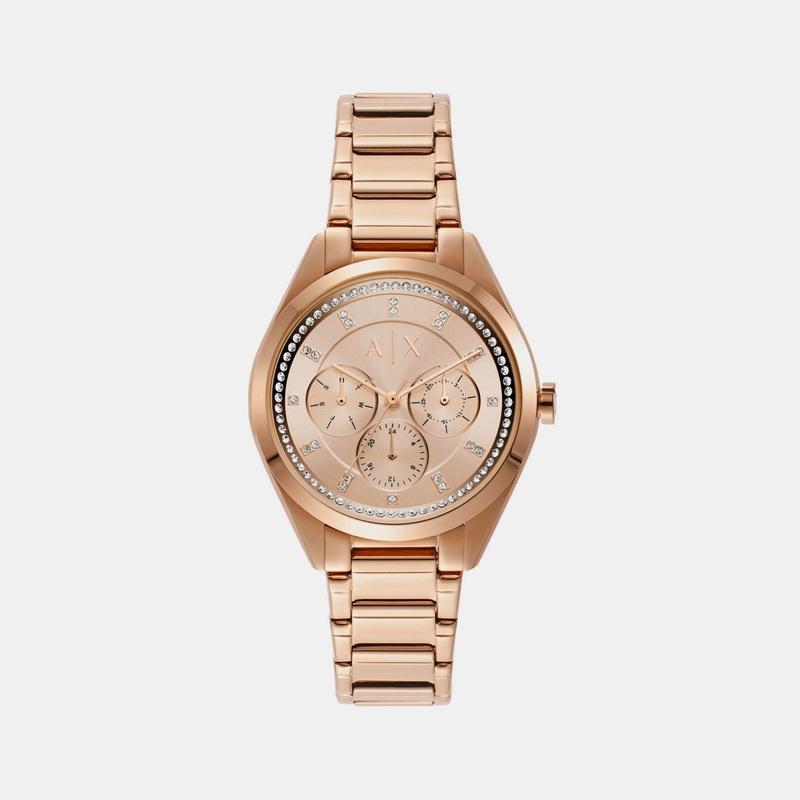 Women's Rose Gold Chronograph Stainless Steel Watch AX5658