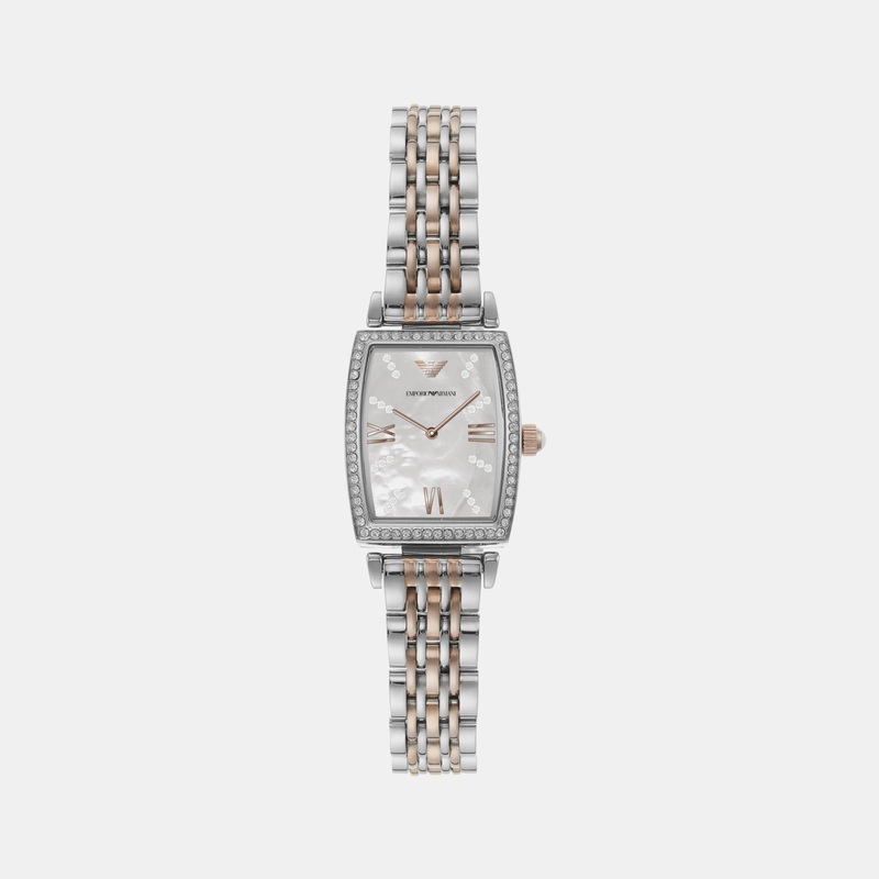 Women's White Analog Stainless Steel Watch AR11519