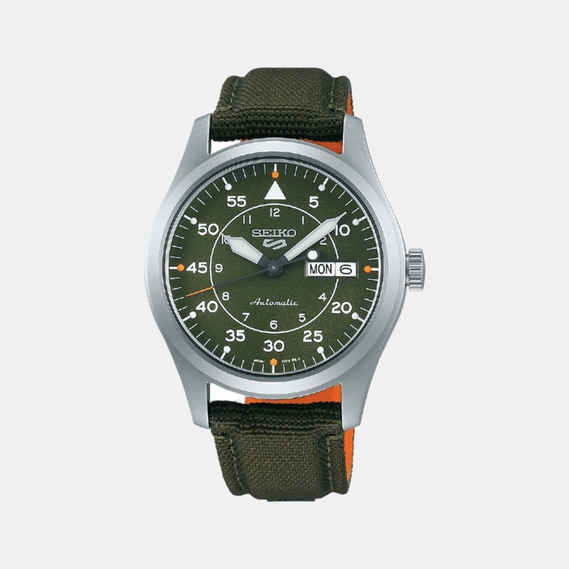 5 Sports Men Automatic Green Dial Analog Nylon Watch SRPH29K1
