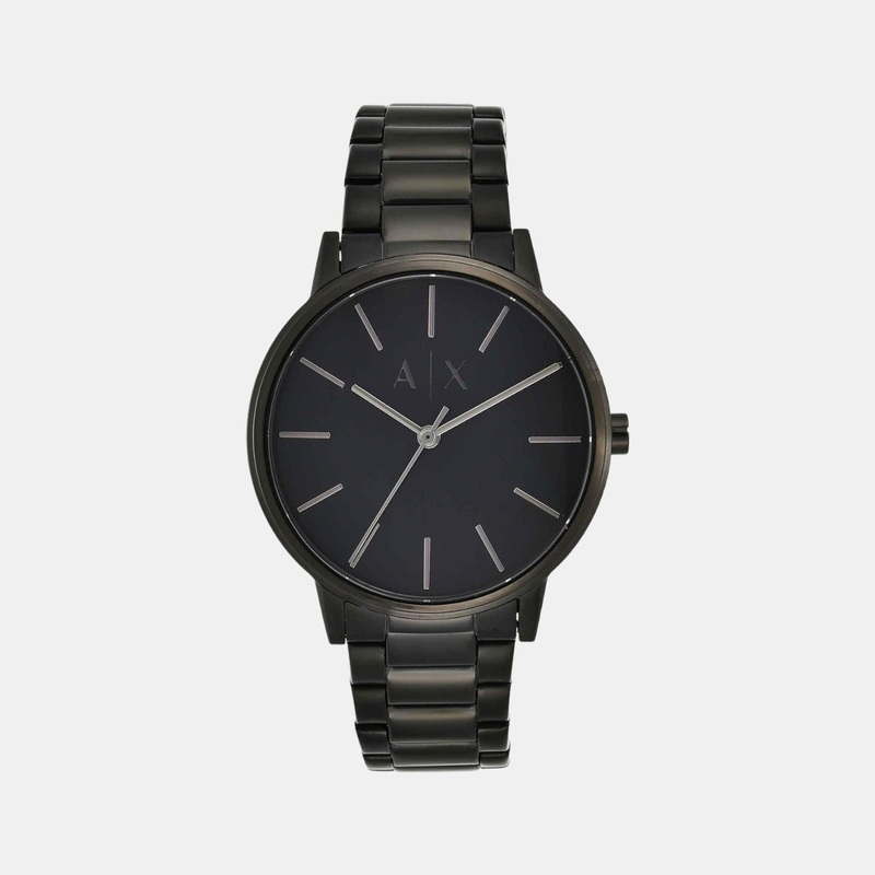 Cayde Men's Black Analog Stainless Steel Watch AX2701