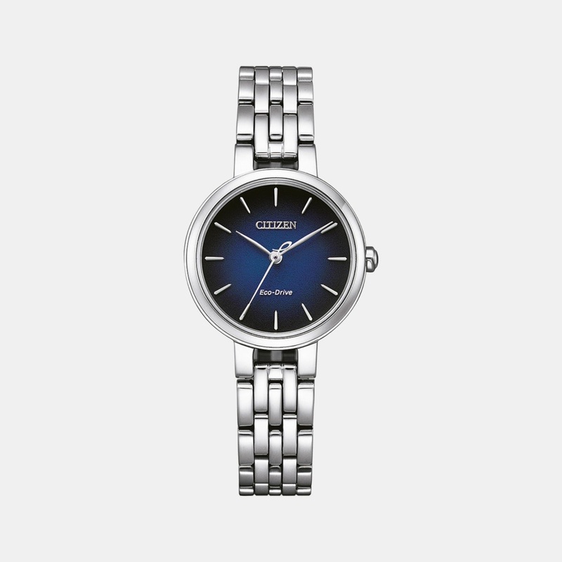 Eco-Drive Women Blue Dial Analog Stainless Steel Watch EM0990-81L