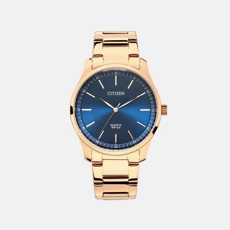 Men Quartz Blue Dial Analog Stainless Steel Watch BH5003-51L