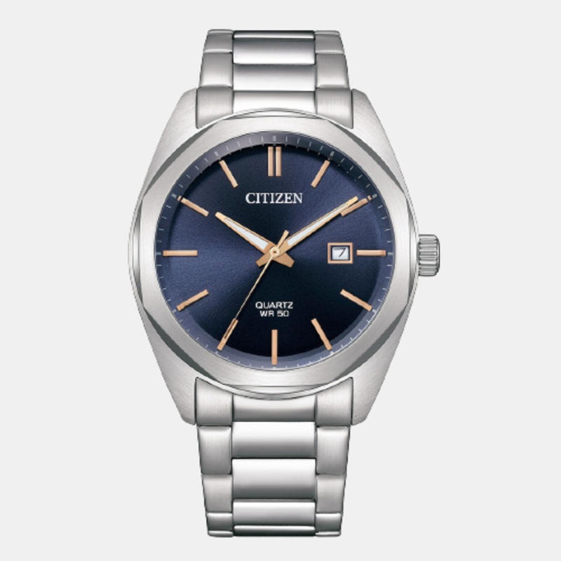 Men Quartz Blue Dial Analog Stainless Steel Watch BI5110-54H