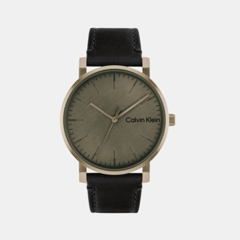 Slate Men's Grey Analog Leather Watch 25200263