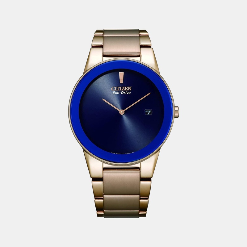 Eco-Drive Men Blue Dial Analog Stainless Steel Watch AU1066-80L