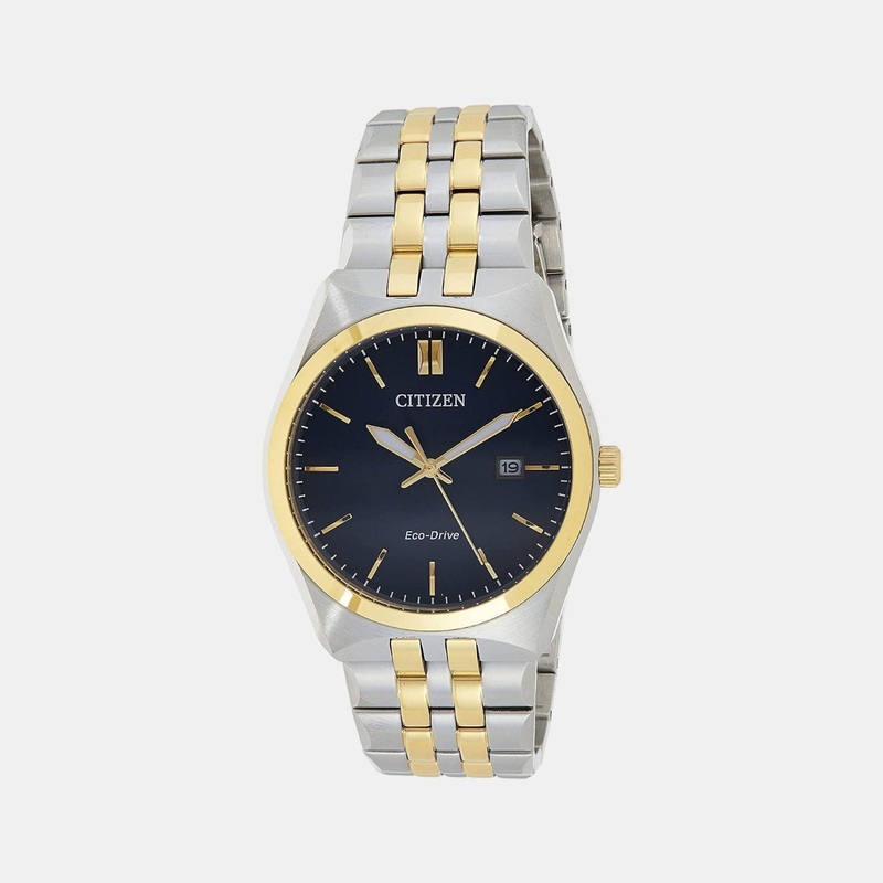 Eco-Drive Men Blue Dial Analog Stainless Steel Watch BM7334-66L