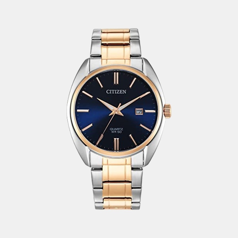 Hyperion Men Quartz Blue Dial Analog Stainless Steel Watch BI5104-57L