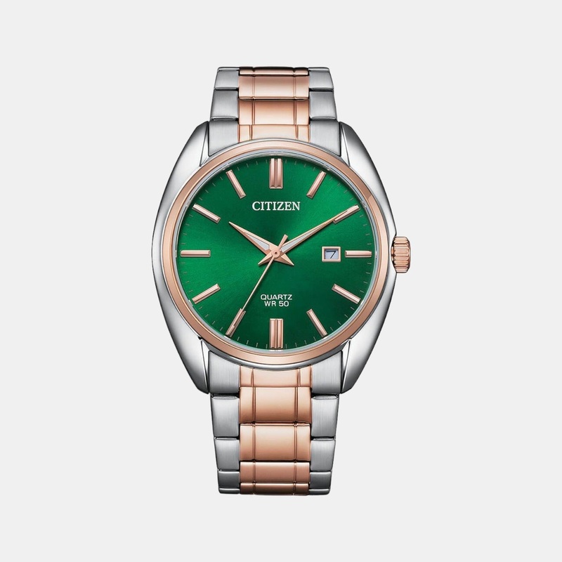 Hyperion Men Quartz Green Dial Analog Stainless Steel Watch BI5104-57Z