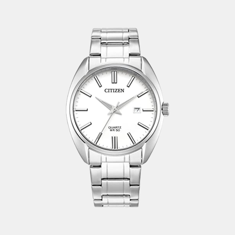 Hyperion Men Quartz White Dial Analog Stainless Steel Watch BI5100-58A