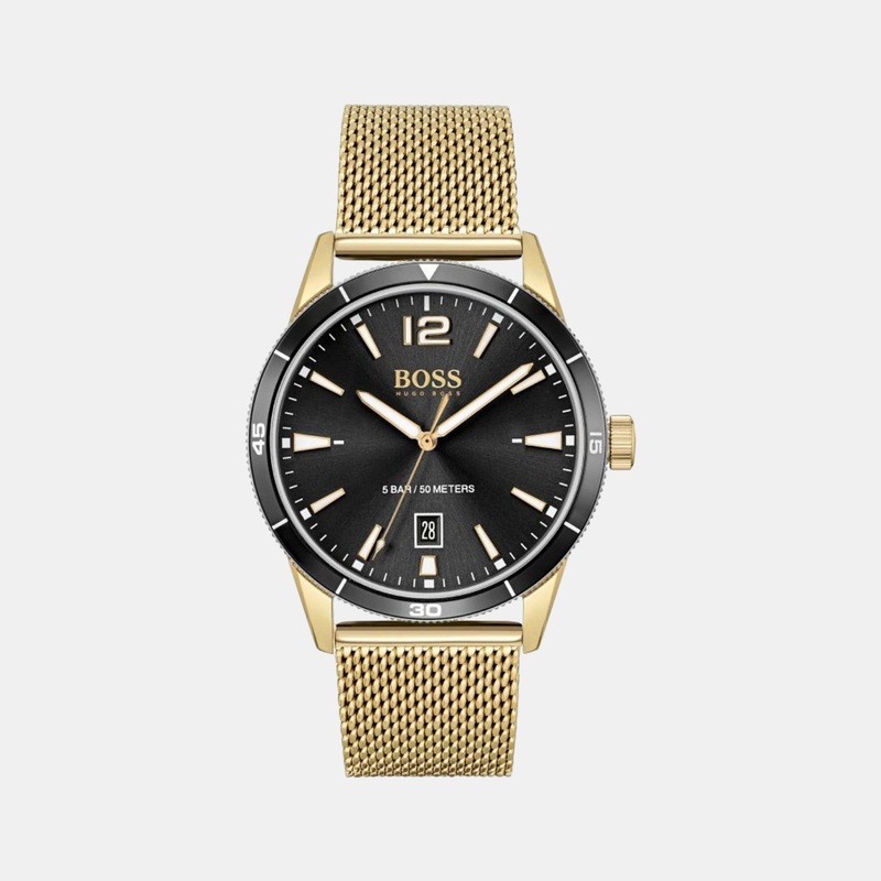 Men Black Dial Analog Stainless Steel Watch 1513901