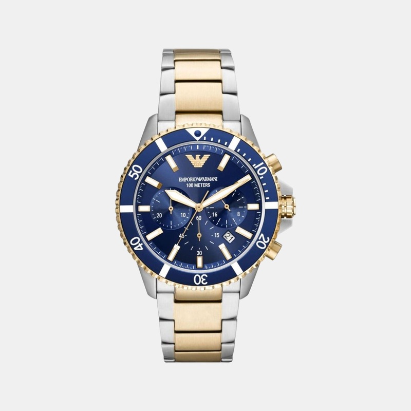 Men's Blue Chronograph Stainless Steel Watch AR11362