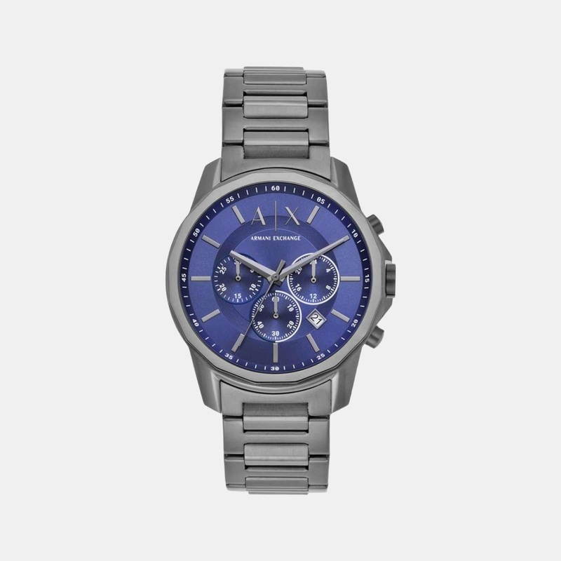 Men's Blue Dial Chronograph Stainless Steel  Watch AX1731
