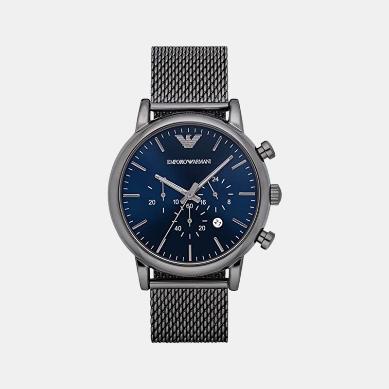 Men's Blue Stainless Steel Chronograph Watch AR1979