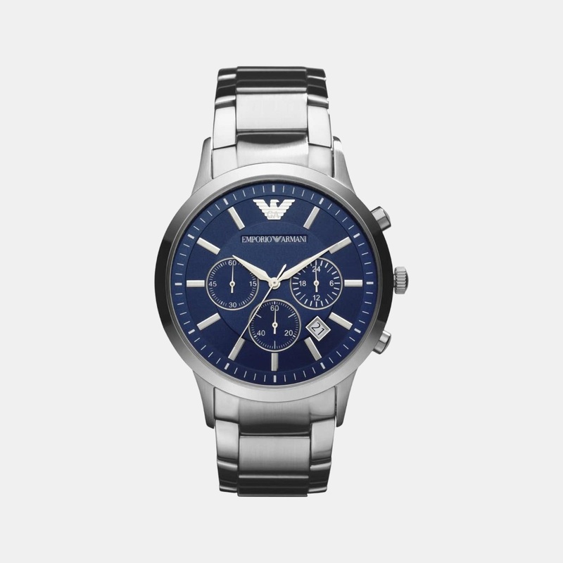 Men's Blue Stainless Steel Chronograph Watch AR2448