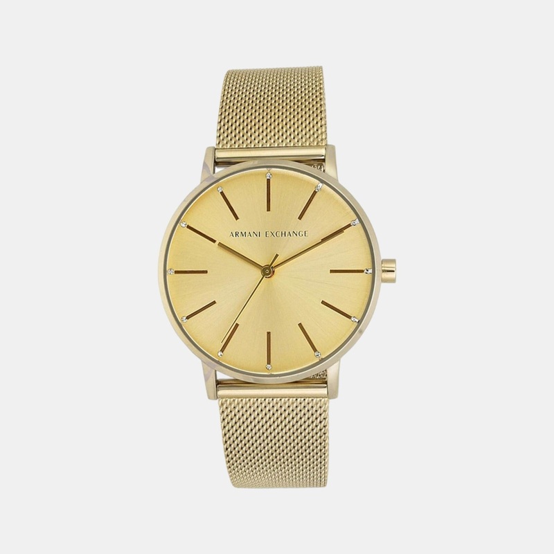 Women Gold Analog Stainless Steel Watch AX5536