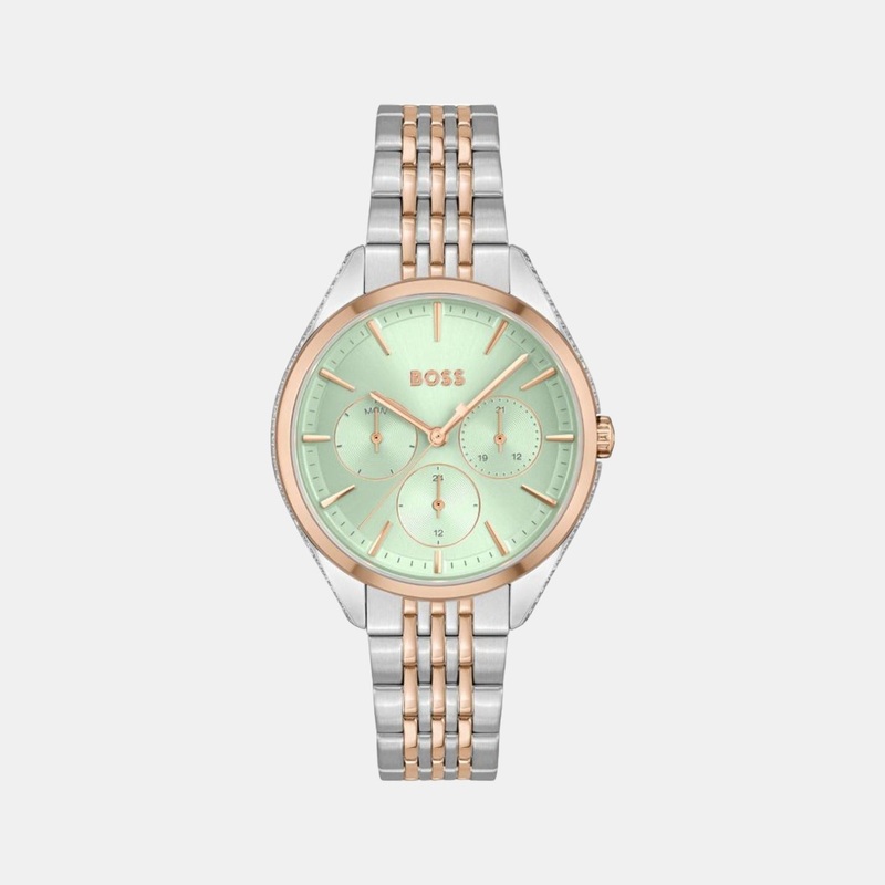 Women Green Multi-Function Stainless Steel Watch 1502641