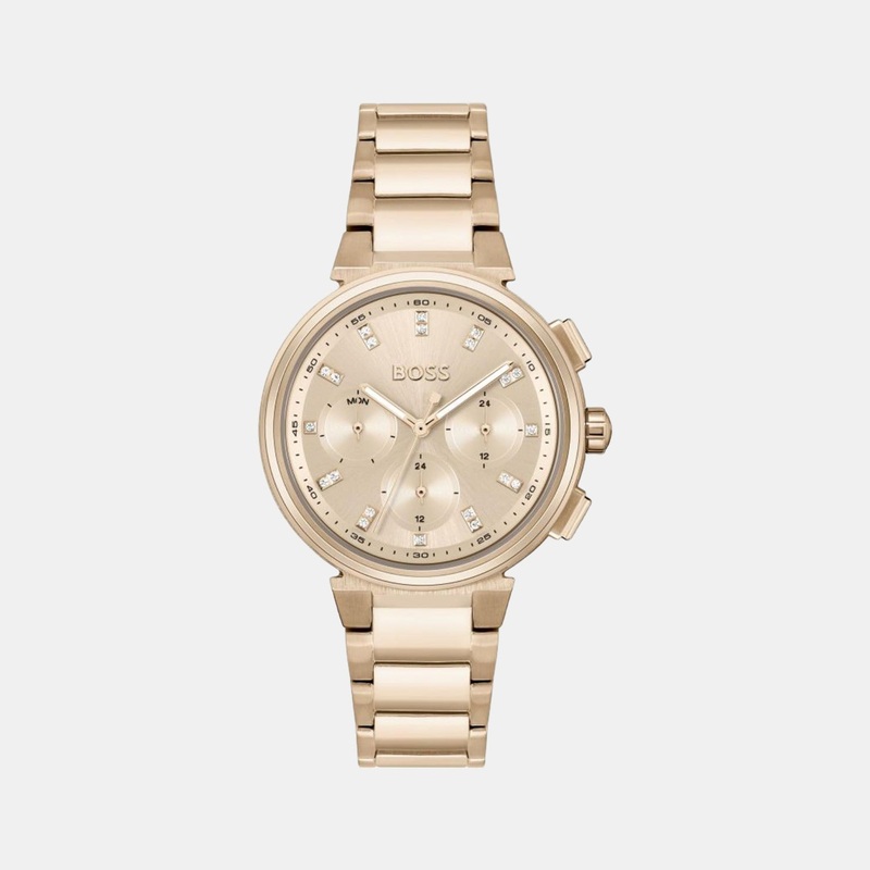Women Pink Multi-Function Stainless Steel Watch 1502678