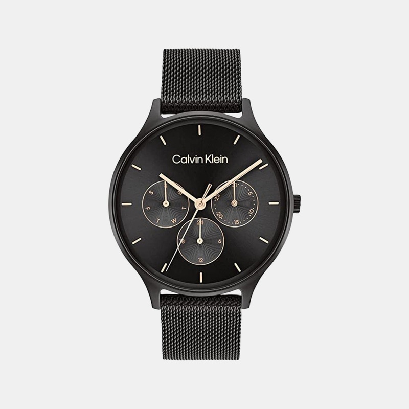 Women Quartz Black Dial Stainless Steel Multi-Function Watch 25200105