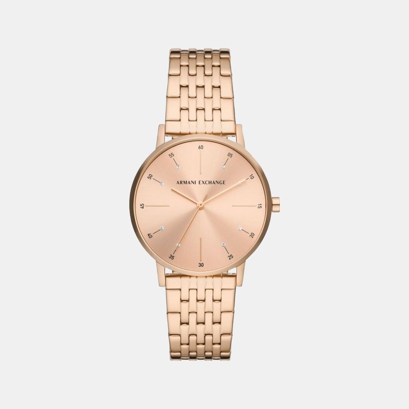 Women Rose Gold Analog Stainless Steel Watch AX5581