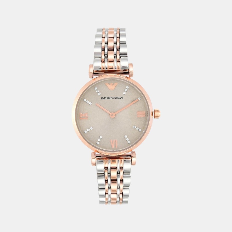 Women's Beige Analog Stainless Steel Watch AR1840