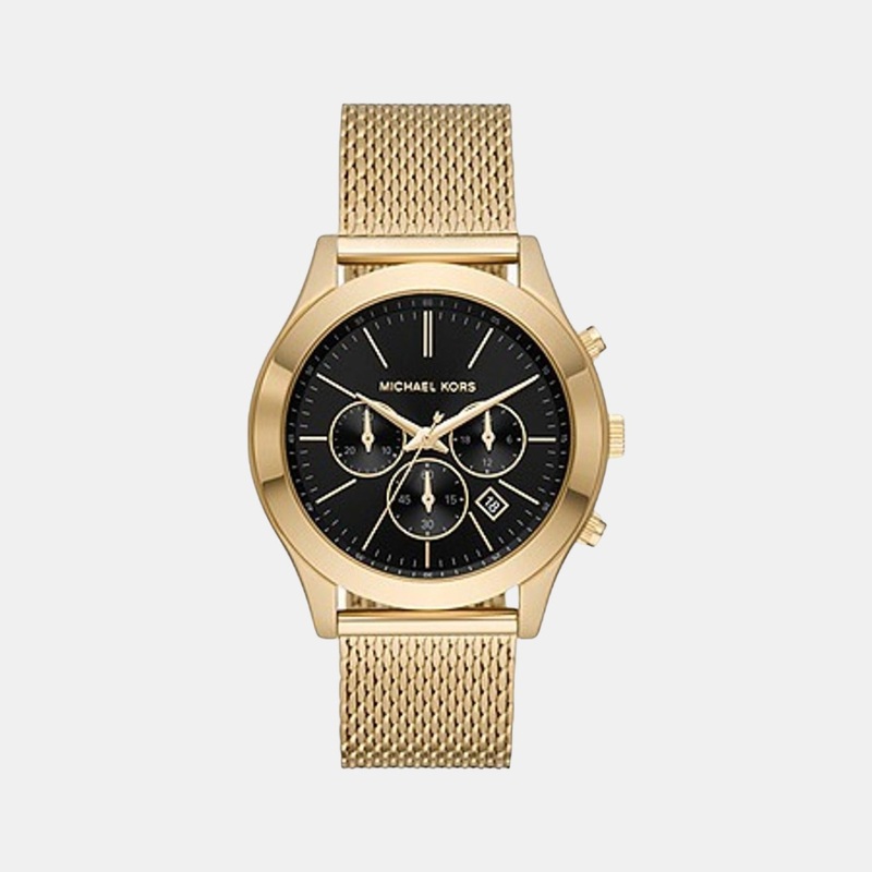 Women's Black Stainless Steel Chronograph Watch MK9057