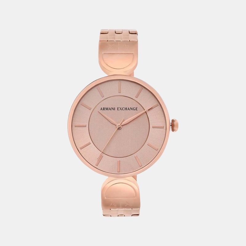 Women's Rose Gold Analog Stainless Steel Watch AX5328