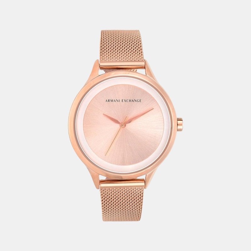 Women's Rose Gold Analog Stainless Steel Watch AX5602