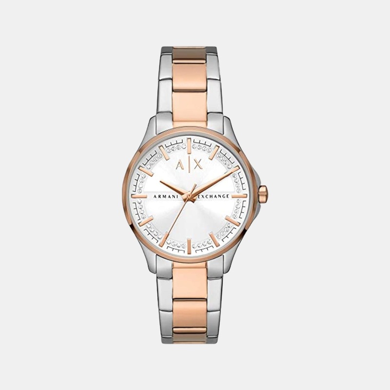 Women's White Analog Stainless Steel Watch AX5258