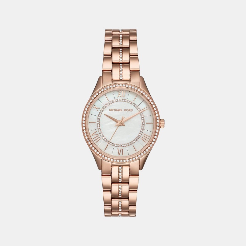 Women's White Analog Stainless Steel Watch MK3716