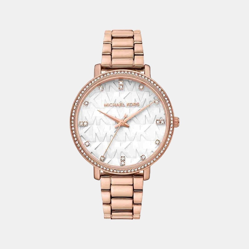 Women's White Analog Stainless Steel Watch MK4594