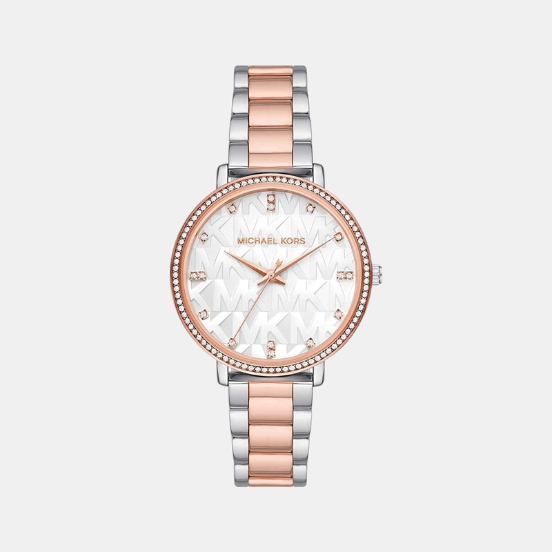 Women's White Analog Stainless Steel Watch MK4667
