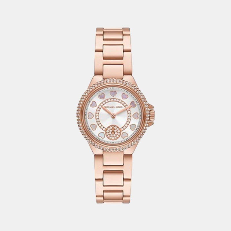 Women's White Analog Stainless Steel Watch MK4700