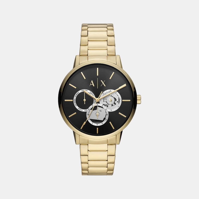 Men's Black Stainless Steel Chronograph Watch AX2747