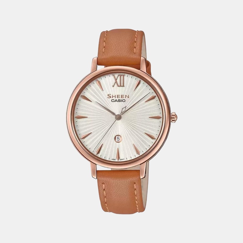 Sheen Women's Analog Leather Watch SH223 - SHE-4534PGL-7AUDF