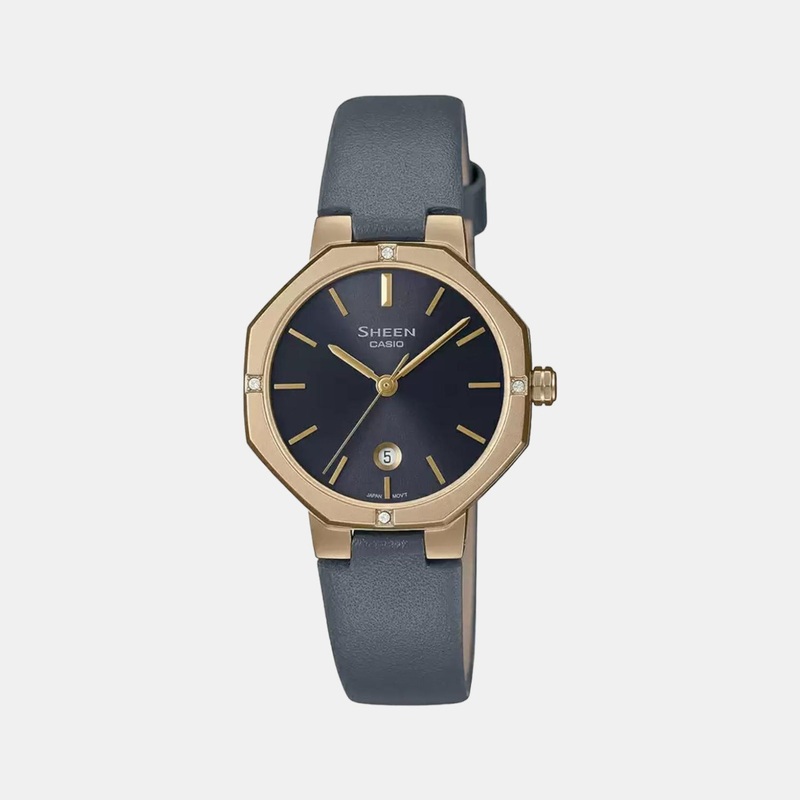 Sheen Women's Analog Leather Watch SH244 - SHE-4543GL-8AUDF