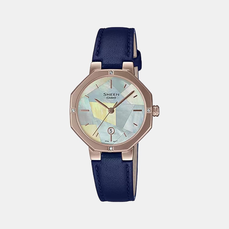 Sheen Women's Analog Leather Watch SH259 - SHE-4543CGL-2AUDF
