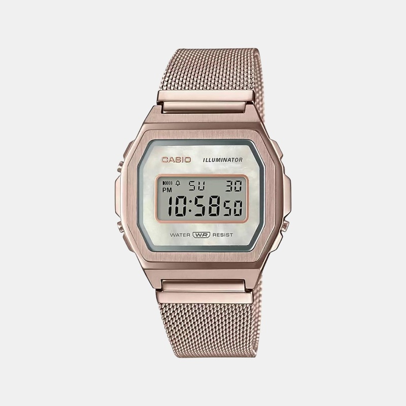 Vintage Unisex Digital Stainless Steel Watch D195 - A1000MCG-9EF