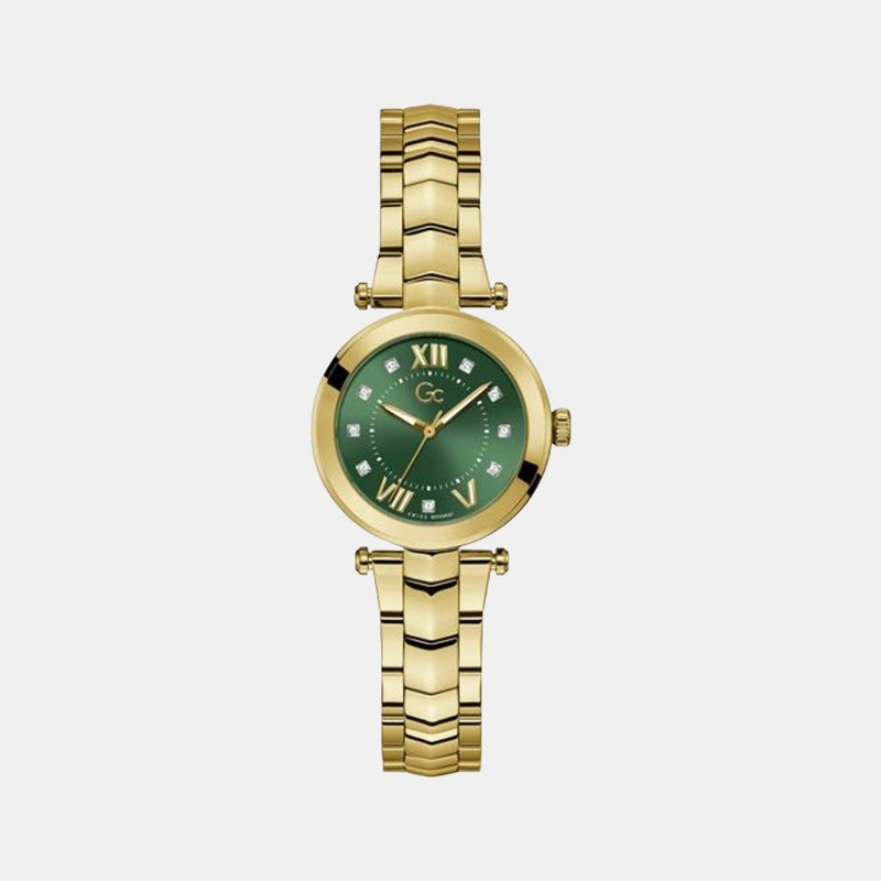 Women's Green Analog Stainless Steel Watch Y93006L9MF