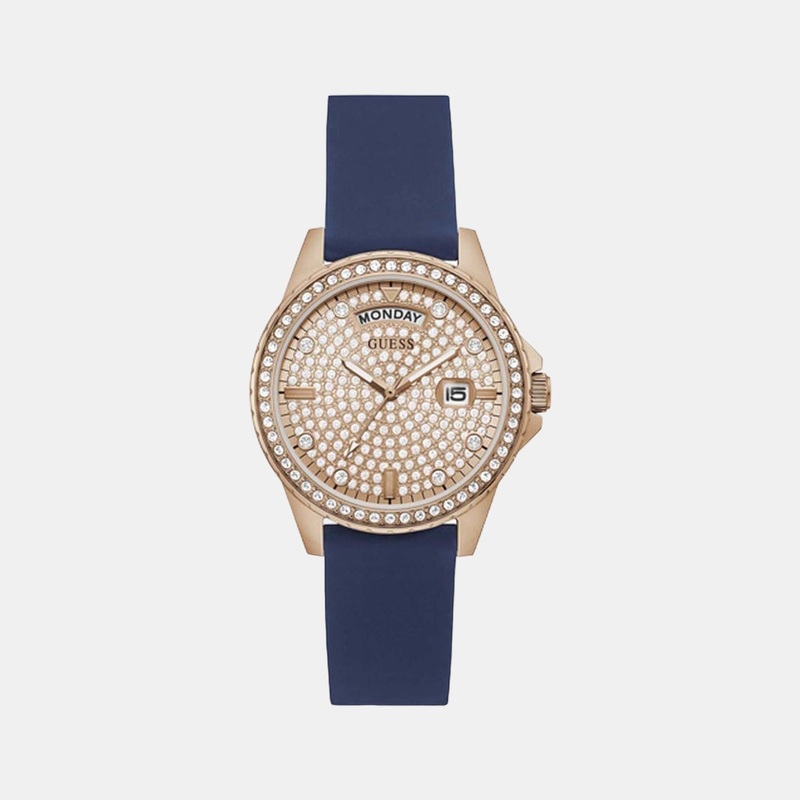 Lady Comet Women's Rose Gold Dial Analog Silicon Watch GW0358L1