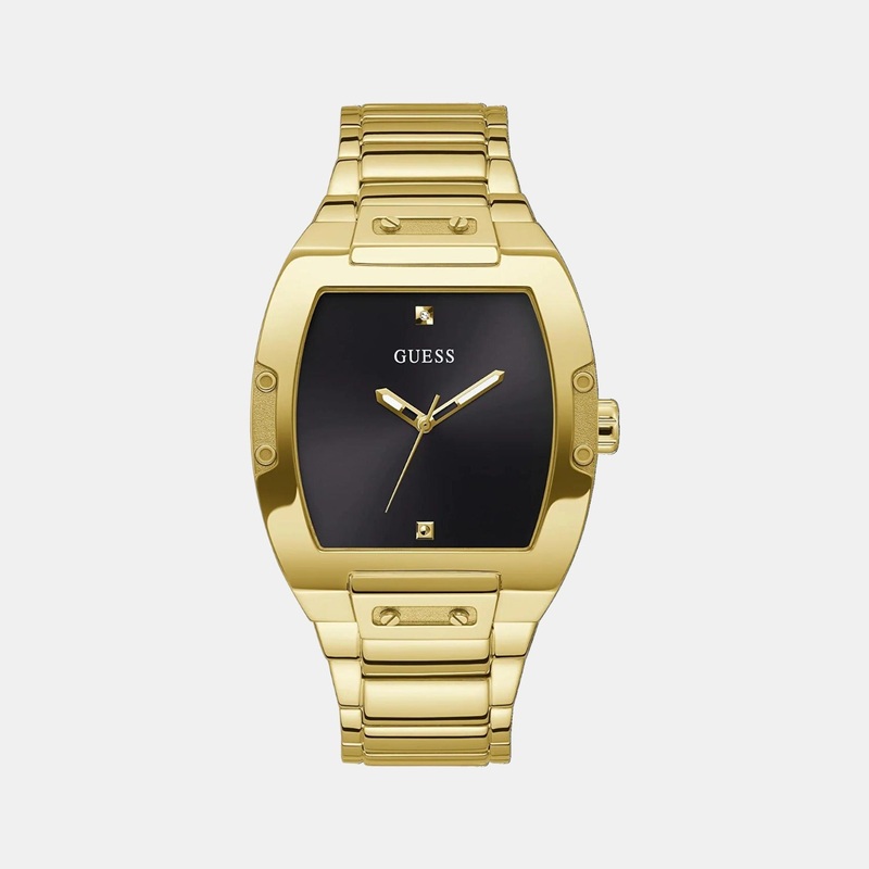 Men Black Analog Stainless Steel Watch GW0387G2