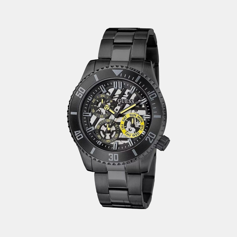 Men Black Analog Stainless Steel Watch GW0488G3