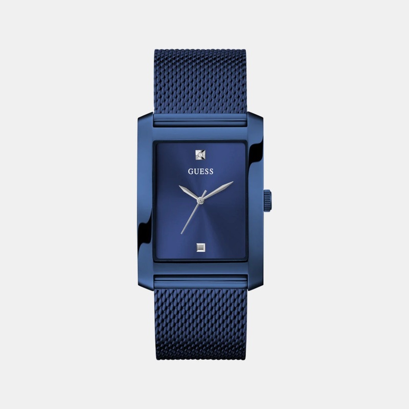 Men Quartz Blue Dial Analog Mesh Watch GW0898G2