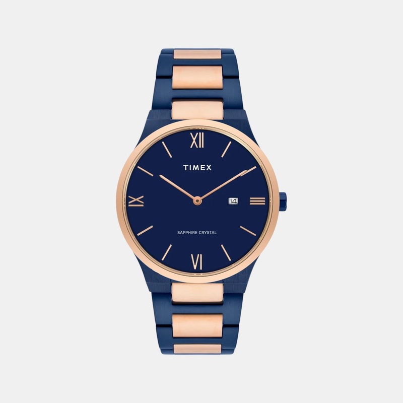Men Quartz Blue Dial Analog Stainless Steel Watch TWEG23607