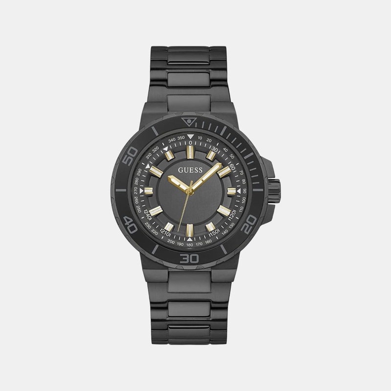 Men's Black Analog Stainless Steel Watch GW0426G3