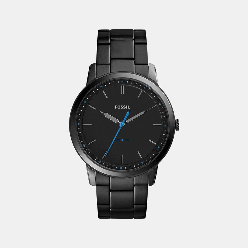 Minimalist Men Quartz Black Dial Analog Stainless Steel Watch FS5308