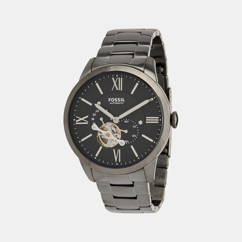 Townsman Men Automatic Black Dial Multi-Function Stainless Steel Watch ME3172