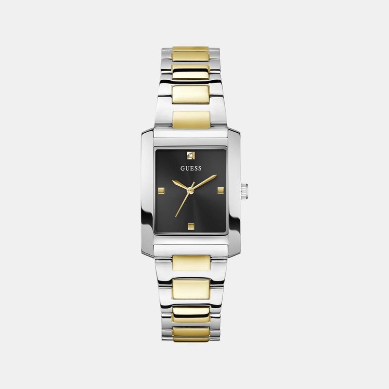 Women Quartz Black Dial Analog Stainless Steel Watch GW0876L3