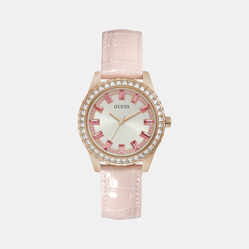 Women Rose Gold Analog Leather Watch GW0032L2